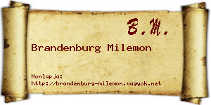 Brandenburg Milemon névjegykártya